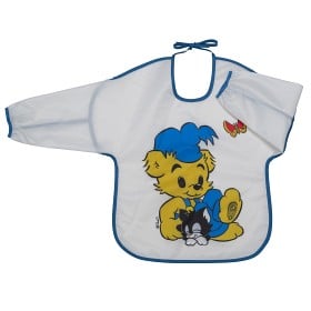 Bild på Rätt Start Bamse Haklapp med ärm (Vit) 