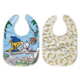 Bild på Rätt Start Bamse Djungel Haklappar med ficka 2-pack