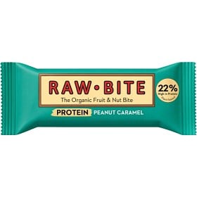 Bild på Rawbite Frukt- & Nötbar Jordnöt & Karamell Protein 45 g