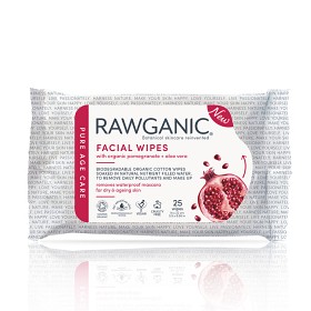 Bild på Rawganic Anti-Aging Facial Wipes 25 st