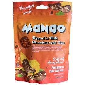 Bild på Rawnice Torkad Mango med mjölkchoklad & nötter 80 g