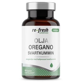 Bild på Re-fresh Superfood Oregano Svartkummin Olja 90 kapslar