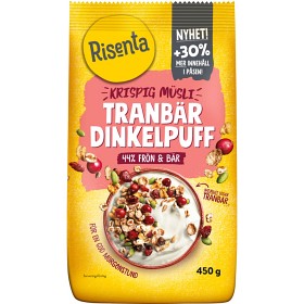 Bild på Risenta Krispig Müsli Tranbär Dinkelpuff 450 g