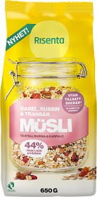 Bild på Risenta Russin, Dadel & Tranbär Müsli 650 g