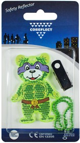 Bild på Safety Reflector Green Turtle Bear hård reflex