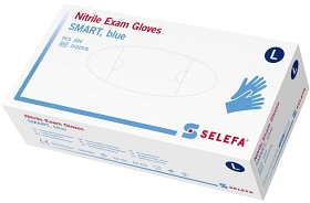 Bild på Selefa Smart Nitrilhandskar Blå L 200 st