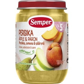 Bild på Semper Fruktpuré Persika & Päron 5M 190 g