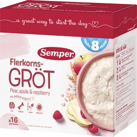 Bild på Semper Flerkornsgröt Mild med frukt 8M 480 g