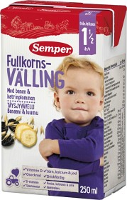 Bild på Semper Fullkornsvälling Banan Katrinplommon Drickfärdig 18M 250 ml