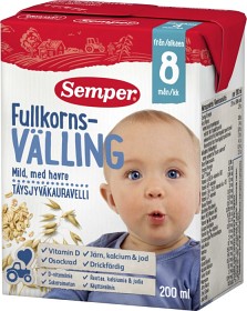 Bild på Semper Fullkornsvälling Mild med Havre Drickfärdig 8M 200 ml