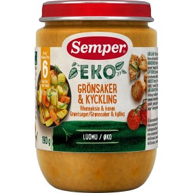 Bild på Semper Grönsaker & Kyckling Eko 6M 190 g
