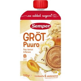 Bild på Semper Grötklämmis Päron, Aprikos & Banan 120 g