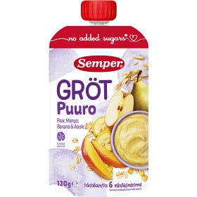 Bild på Semper Grötklämmis Päron & Mango 6M 120 g
