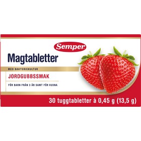Bild på Semper Magtabletter Jordgubb 30 tabletter