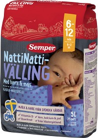 Bild på Semper Natti Natti Välling Havre & Majs 6M 5 L