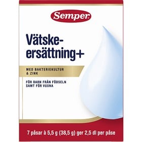 Bild på Semper Vätskeersättning+ med bakteriekultur, 7 dospåsar