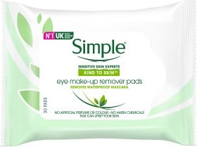Bild på Simple Eye Makeup Remover Pads 30 st