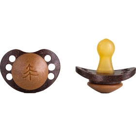 Bild på Skogen Baby Pacifier Beech+Coco Round Universal Size