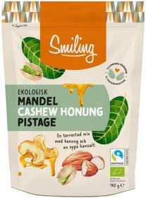 Bild på Smiling Nötmix Cashew Honung, Mandel och Pistage Havssalt 140 g