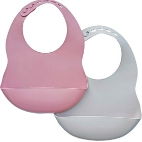 Bild på Summerville Haklapp silikon 2-pack grå-rose