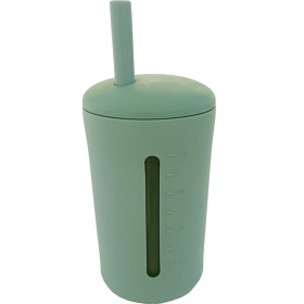 Bild på Summerville Mugg med sugrör silikon 200 ml Cameo Green