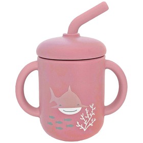 Bild på Summerville Mugg med sugrör silikon, Dusty rose Ocean