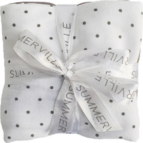 Bild på Summerville Organic Snuttefilt 3-pack Vit Dotty GOTS