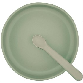 Bild på Summerville Tallrik och sked silikon Cameo green