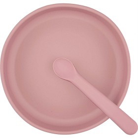 Bild på Summerville Tallrik och sked silikon Pale mauve