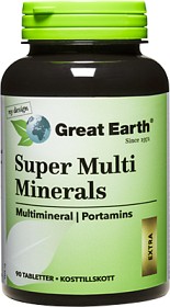 Bild på Great Earth Super Multi Minerals Extra 90 tabletter