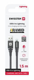 Bild på Swissten mobilkabel i Kevlar USB- A / Lightning