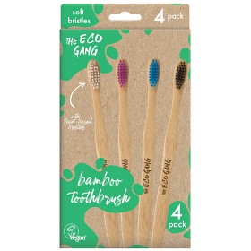 Bild på The Eco Gang Adult Bamboo Toothbrush Mix Soft 4 st