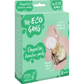 Bild på The Eco Gang Återanvändbara sminkrondeller av bambufiber 8 st