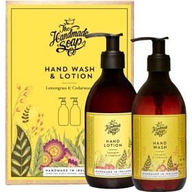 Bild på The Handmade Soap Co Hand Wash & Hand Lotion Duo: Lemongrass & Cedarwood Gift Set