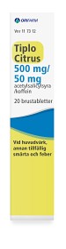 Bild på Tiplo Citrus, brustablett 500 mg/50 mg 20 st