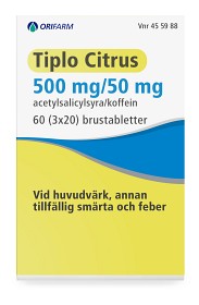 Bild på Tiplo Citrus, brustablett 500 mg/50 mg 3 x 20 st