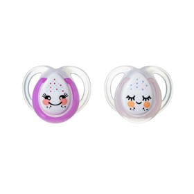 Bild på Tommee Tippee CTN Sugnapp Night Time 0-6 mån 2 st - Blandade färger