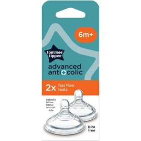 Bild på Tommee Tippee Natural Start  Advanced Anti-kolik Flasknapp Fast Flow 2 st