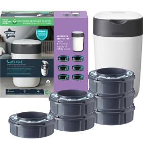Bild på Tommee Tippee Twist&Click Blöjhink vit + refill 6-pack, set
