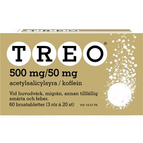 Bild på Treo, brustablett 500 mg/50 mg 3 x 20 st