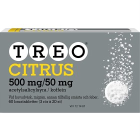 Bild på Treo citrus, brustablett 500 mg/50 mg 3 x 20 st