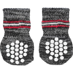 Bild på Trixie Hundsockar Non-Slip 2-pack Grå M-L