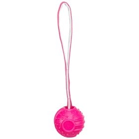 Bild på TRIXIE Soft & Strong boll med rem, TPR, 27 cm, rosa