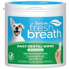 Bild på TropiClean Fresh Breath Fingertorkar Hund & Katt 50 st