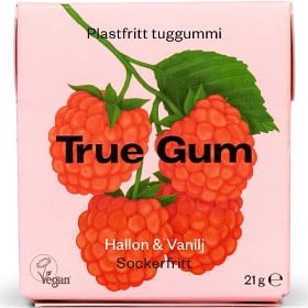 Bild på True Gum Hallon & Vanilj tuggummi