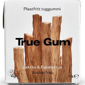 Bild på True Gum Lakrits & Eukalyptus tuggummi