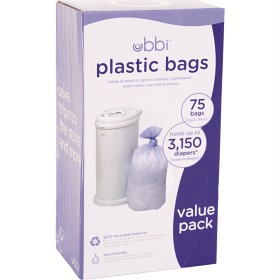 Bild på UBBI Plastpåse Blöjhink Lavendel 3-pack