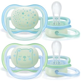 Bild på Philips Avent Ultra Air Nattnapp 0-6 månader Ljusblå/grön