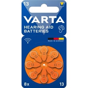Bild på VARTA Hearing Aid Batteries 13, 8-pack