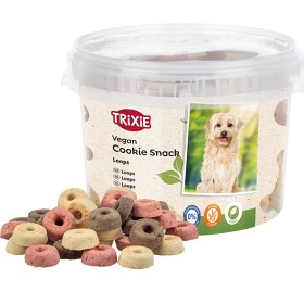 Bild på Trixie Vegan Cookie Snack Loops, i hink, 1,3 kg